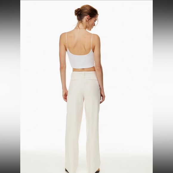 Wilfred Cream/Ivory 100% Cotton Straight Leg Ascendant Pants Size 4 - Picture 3 of 11